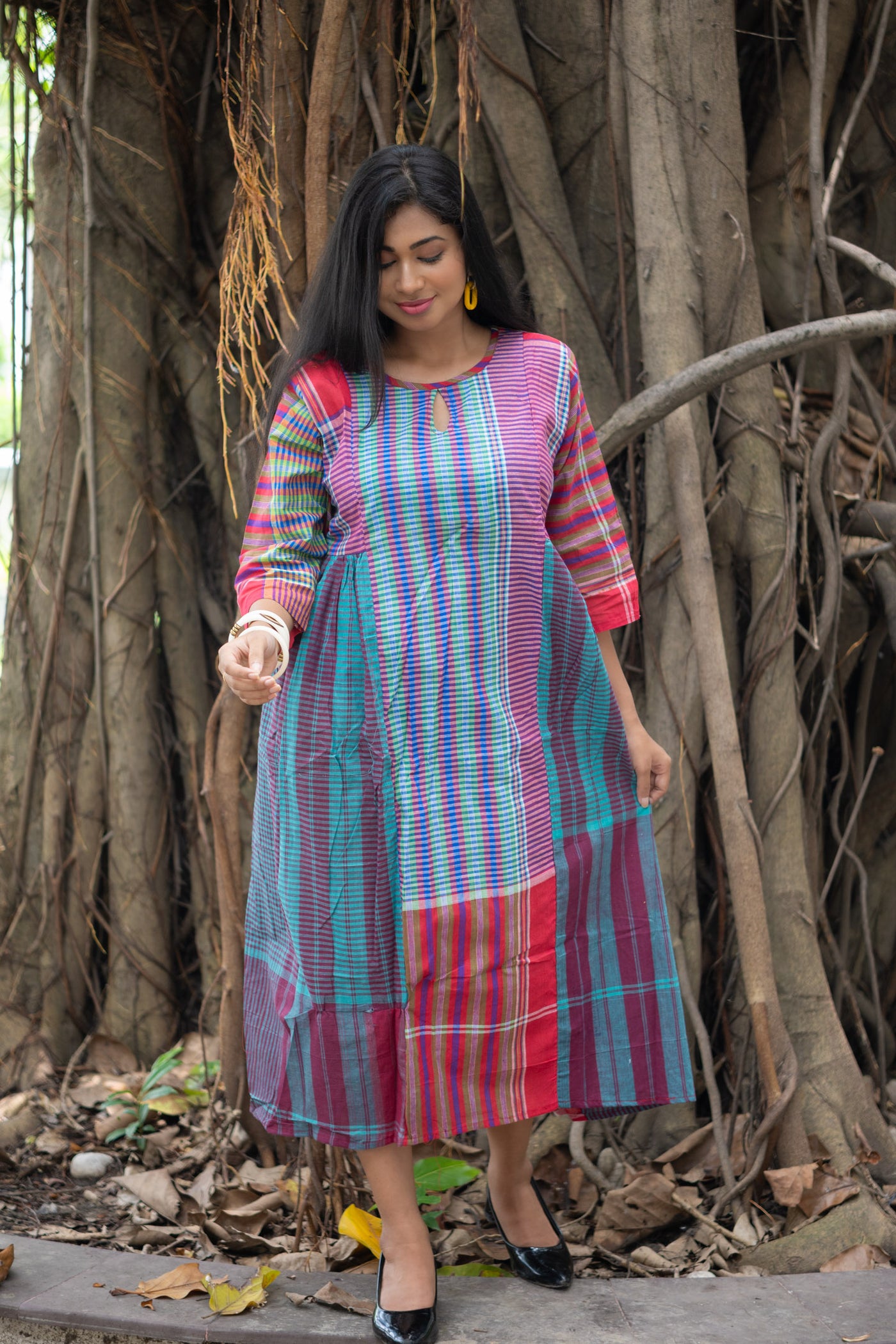 Chitrali — Handwoven Gamcha Cotton Dress