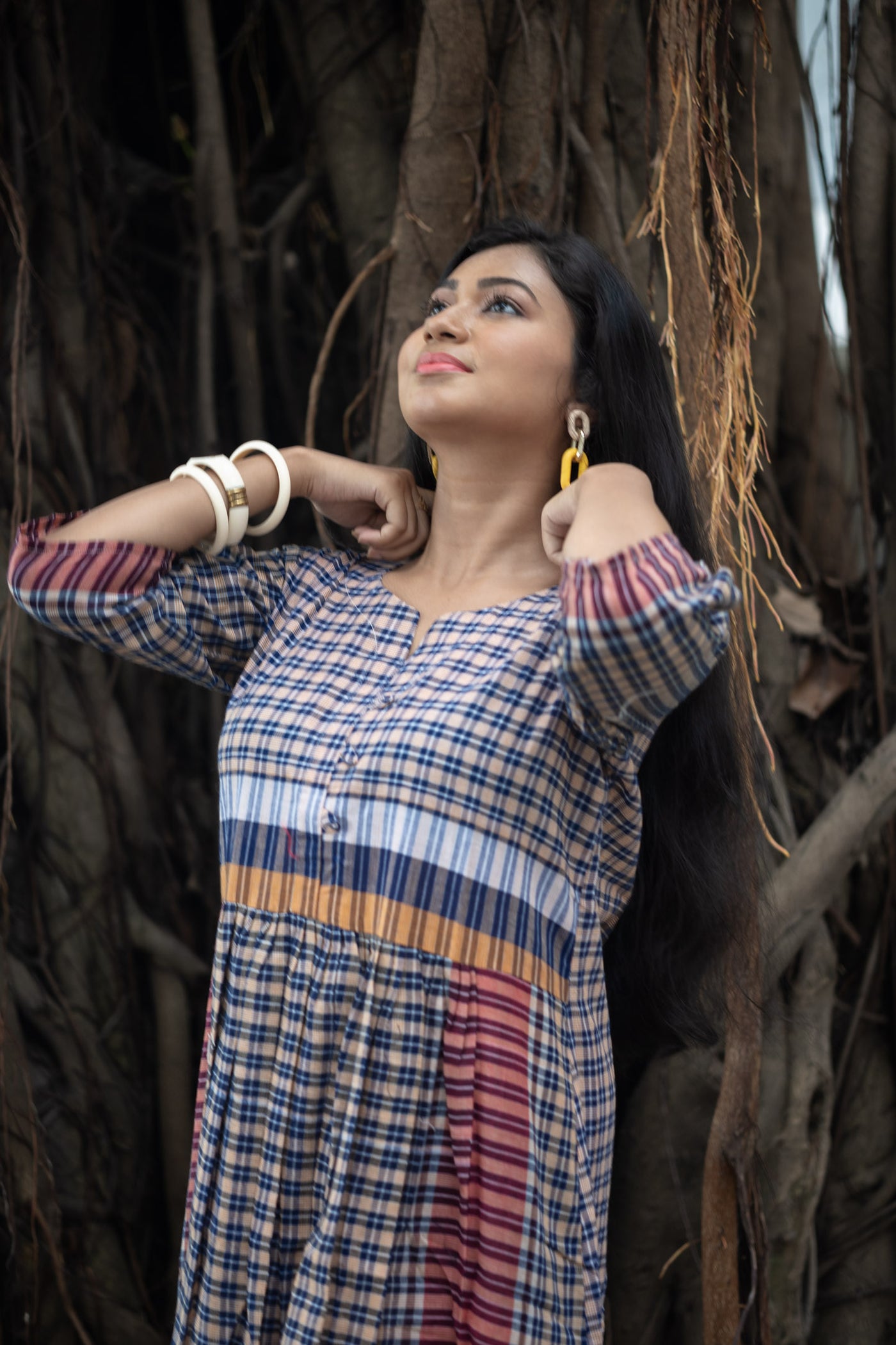 Shrabon — Handwoven Gamcha Cotton Dress