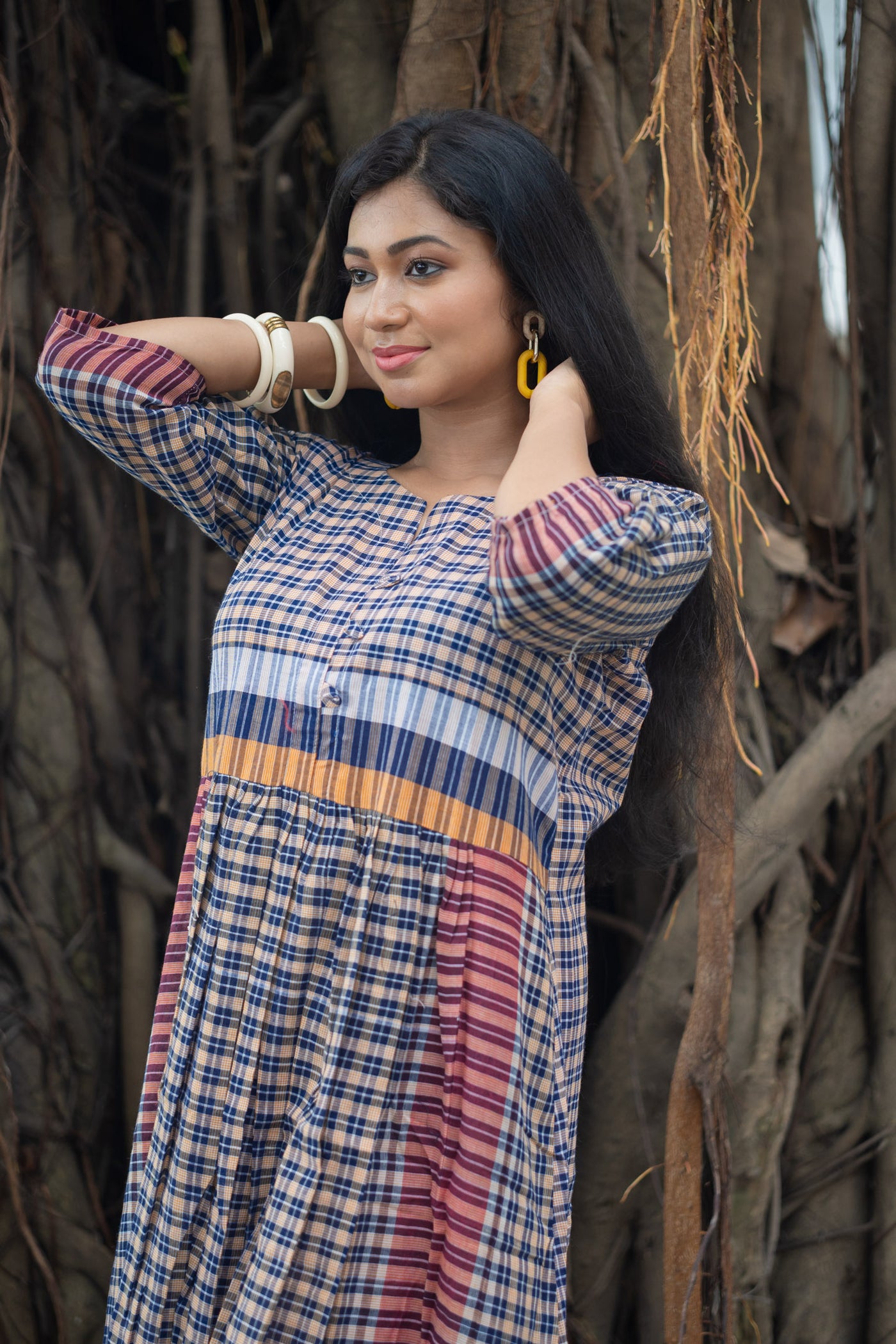 Shrabon — Handwoven Gamcha Cotton Dress