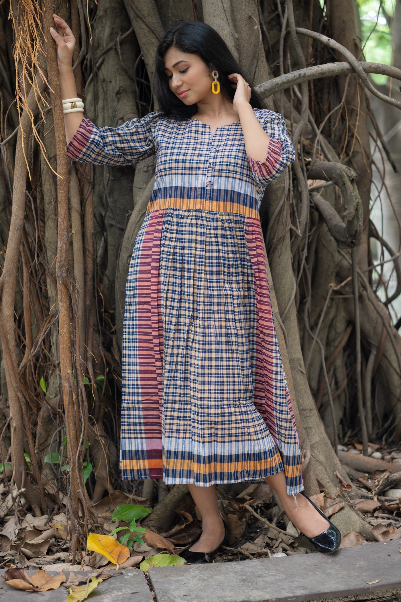 Shrabon — Handwoven Gamcha Cotton Dress