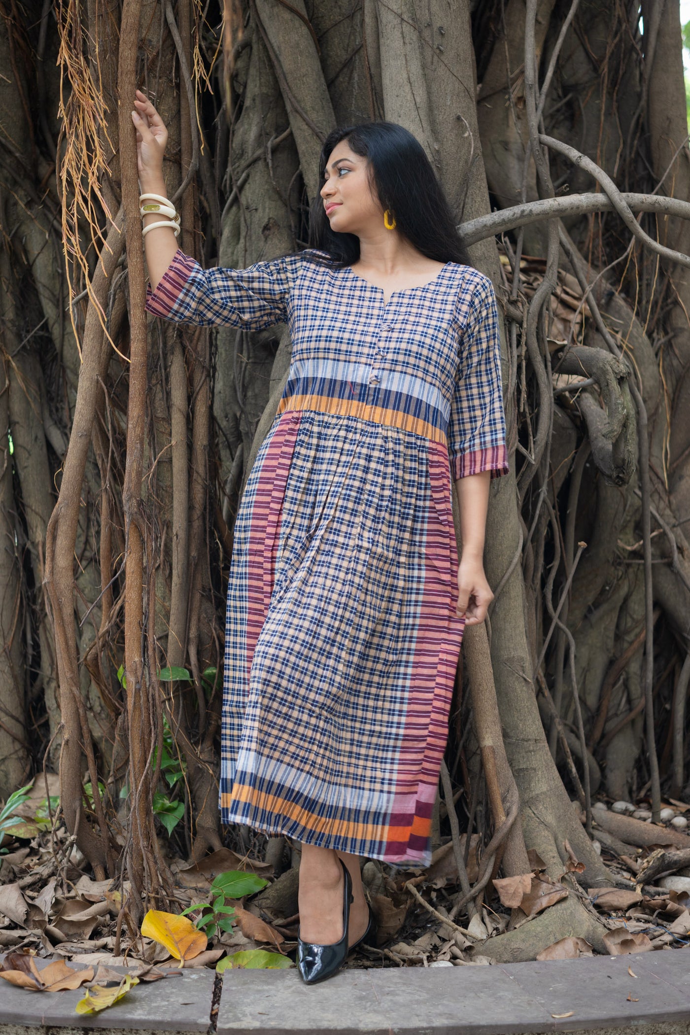 Shrabon — Handwoven Gamcha Cotton Dress
