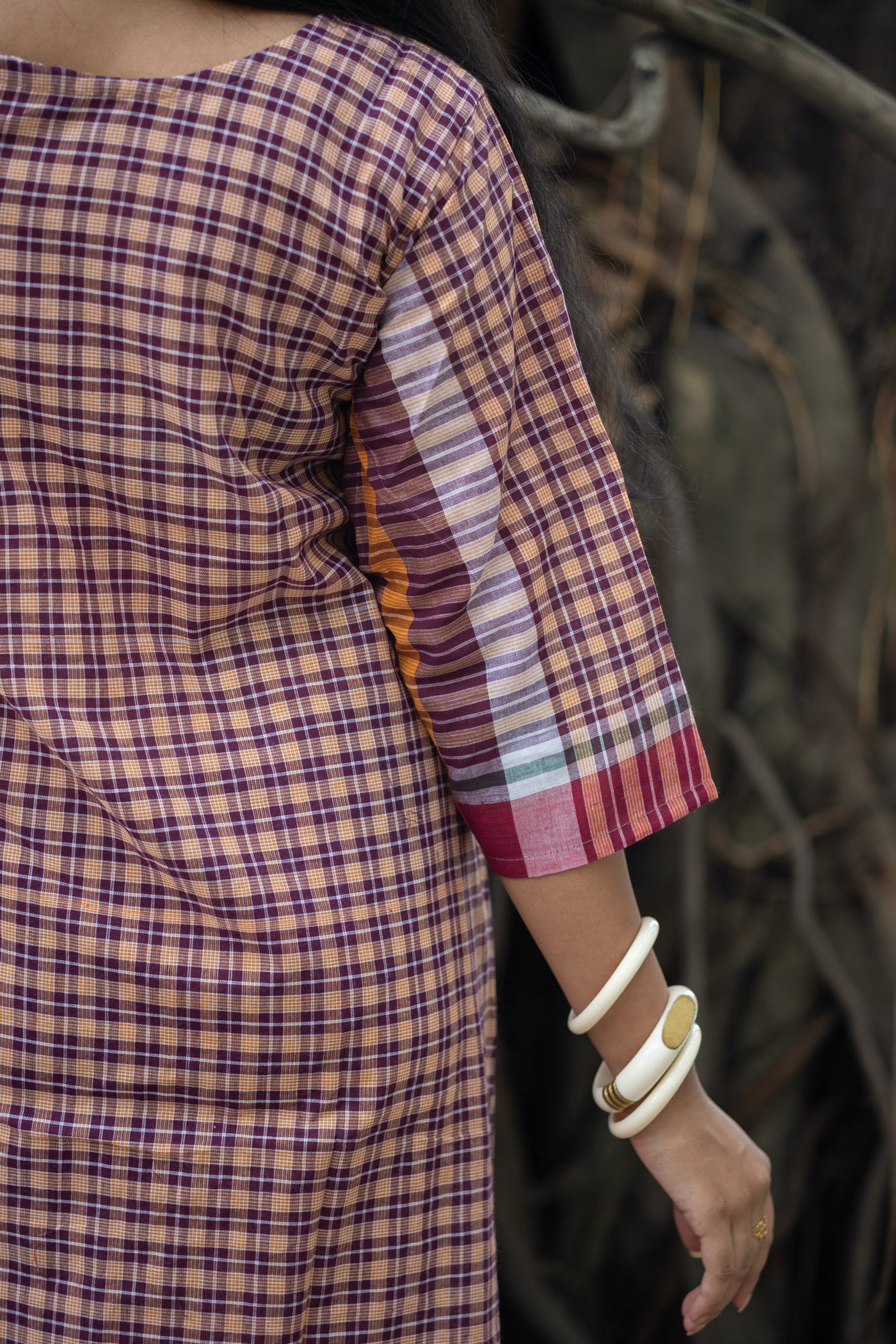 Godhuli — Handwoven Gamcha Cotton Dress