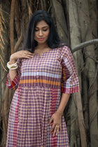 Godhuli — Handwoven Gamcha Cotton Dress