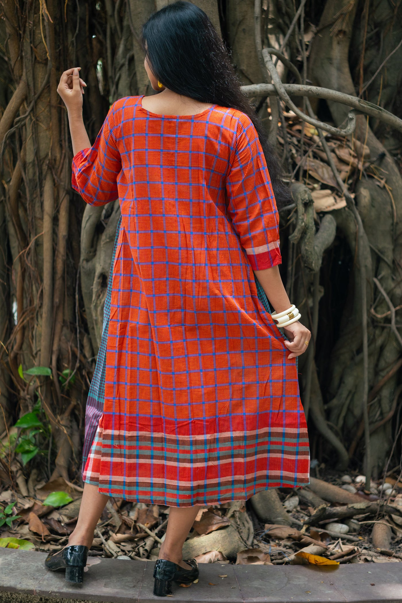 Tapti — Handwoven Gamcha Cotton Dress