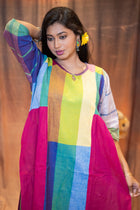 Rongberongi Gamcha Cocoon Dress