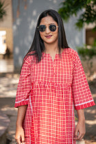 Laal Gamcha Kurta - Uttariya