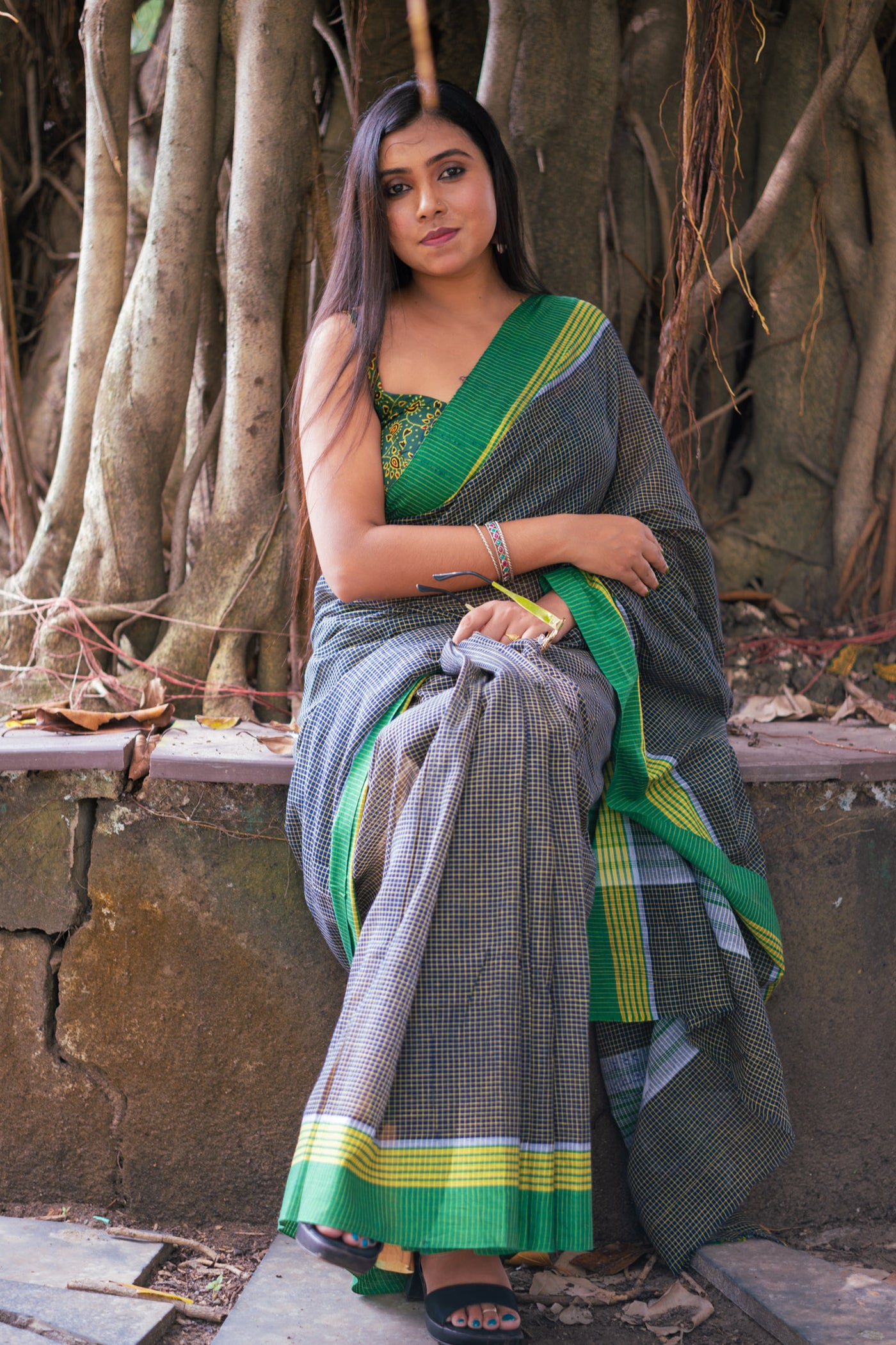 Mehabari Gamcha Saree