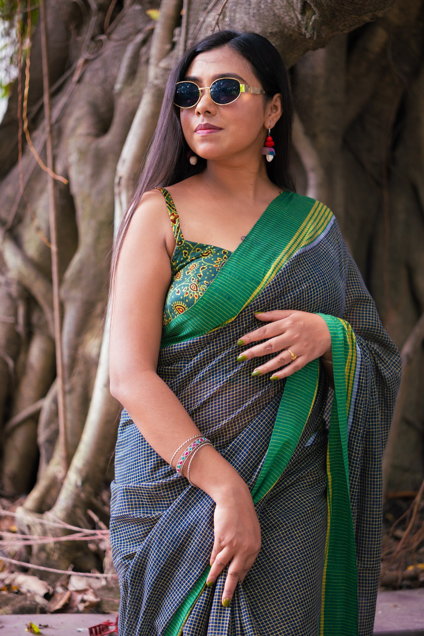 Mehabari Gamcha Saree