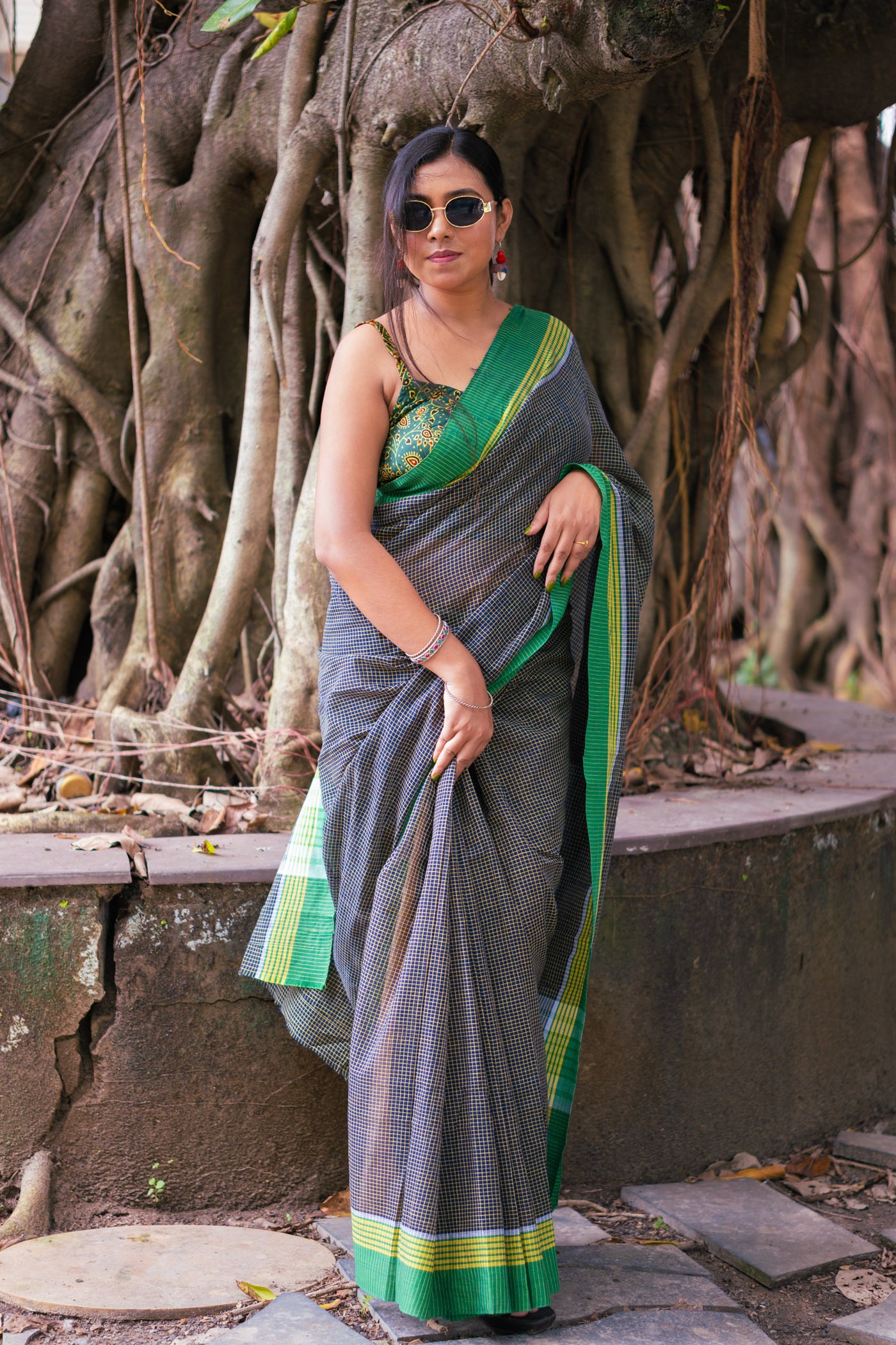 Mehabari Gamcha Saree