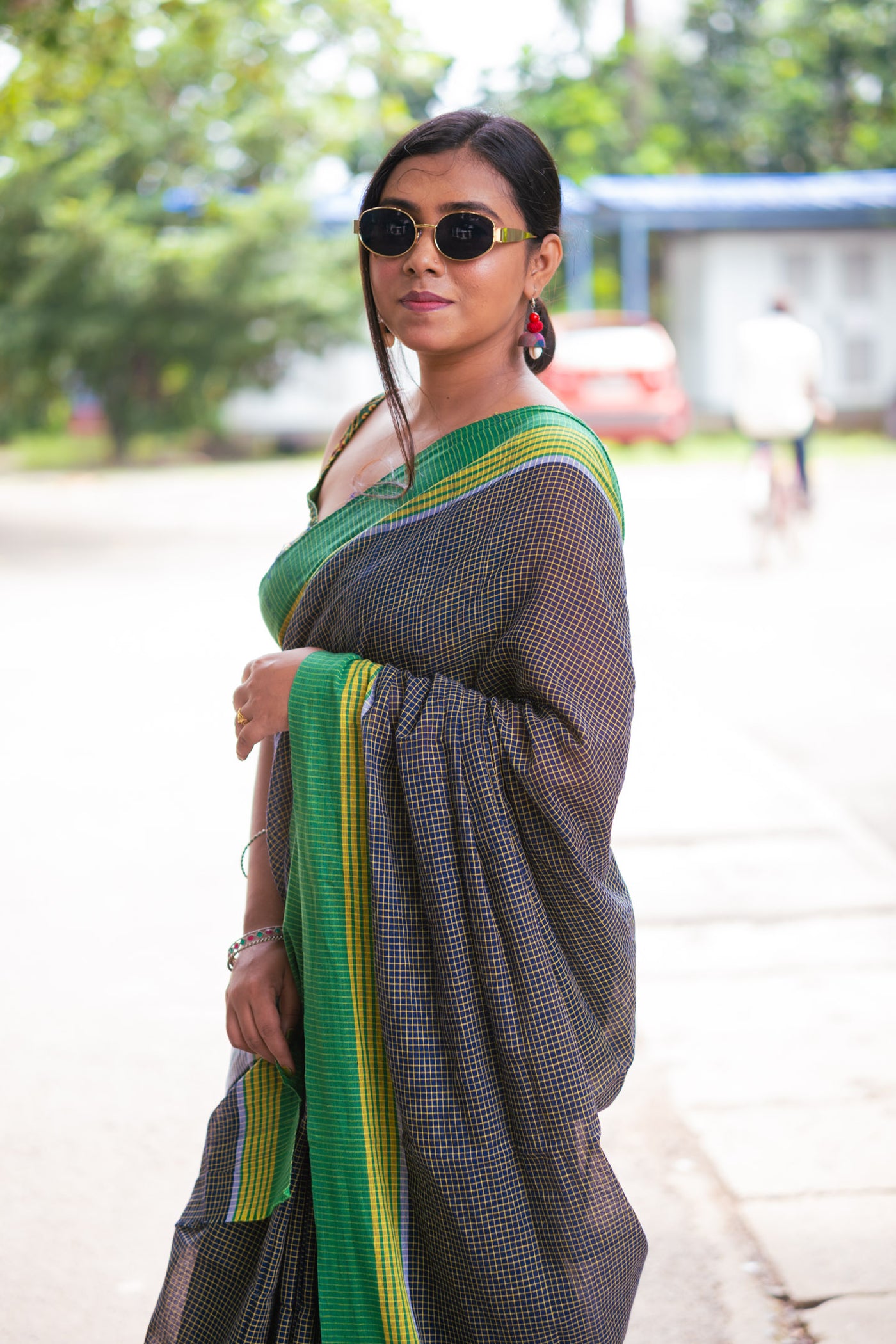 Mehabari Gamcha Saree