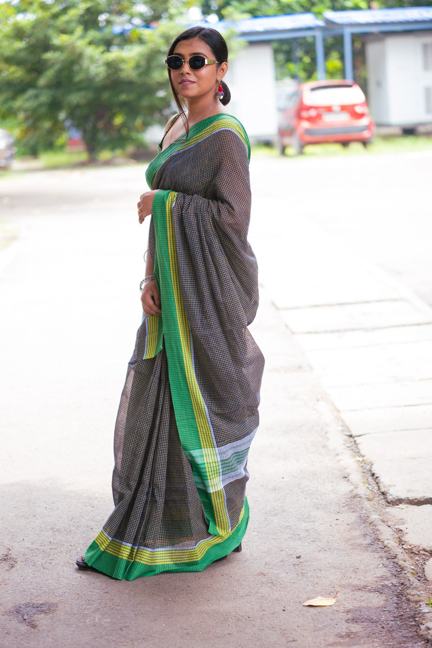 Mehabari Gamcha Saree