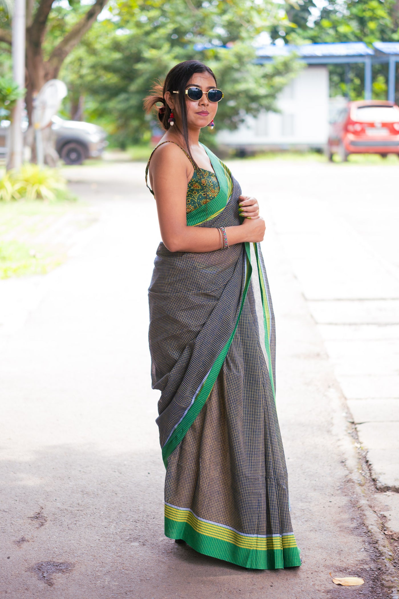 Mehabari Gamcha Saree