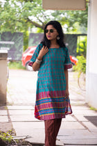 Moyuri Gamcha Weave Shift Dress
