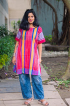 Abeer Gamcha Weave Tunic Dress - Uttariya