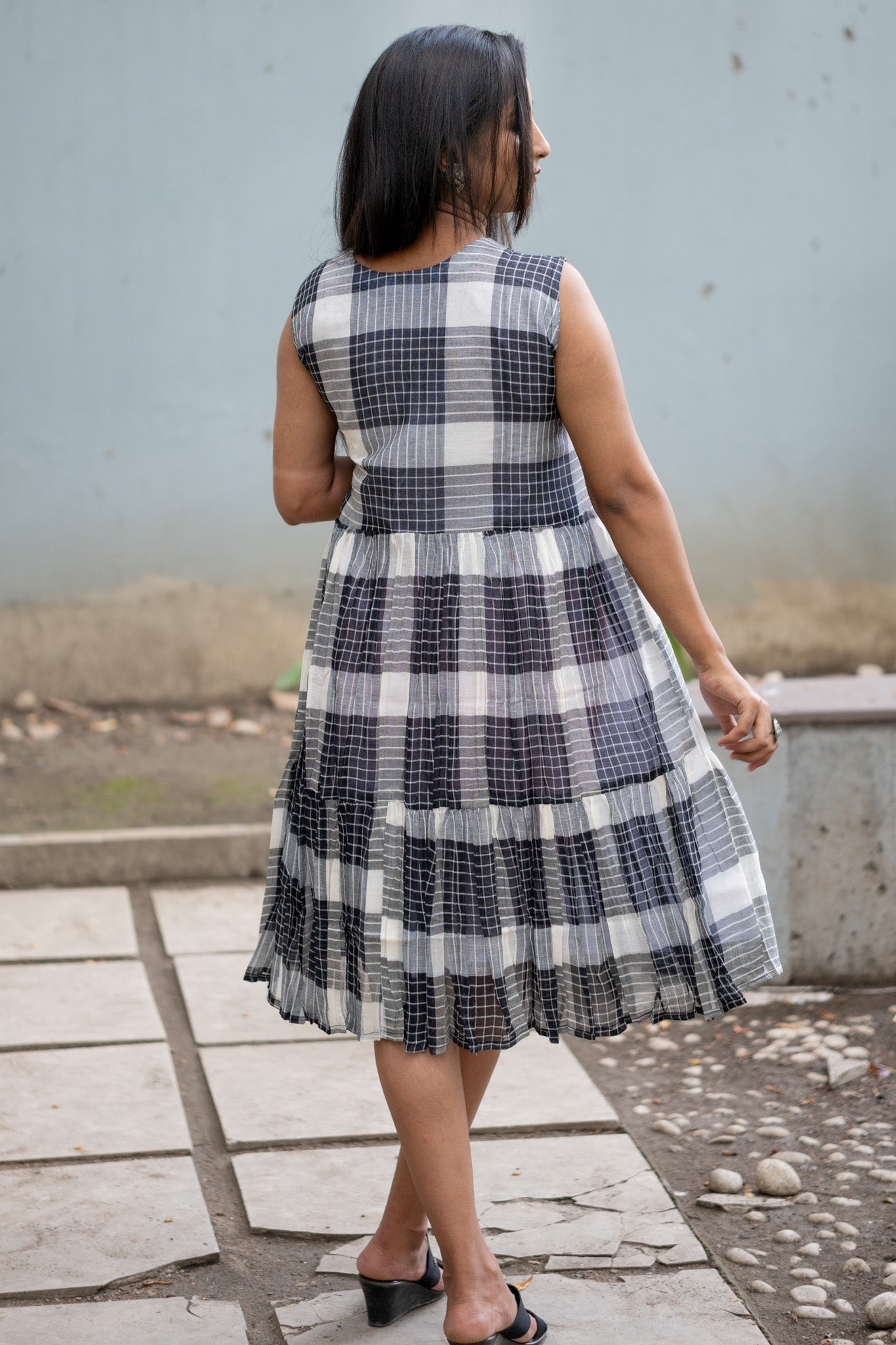 Kohl Check Dress - Uttariya