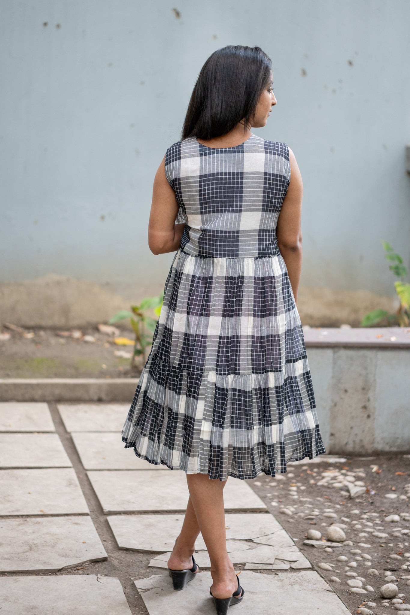 Kohl Check Dress - Uttariya