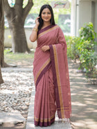 Golapi Gamcha Saree