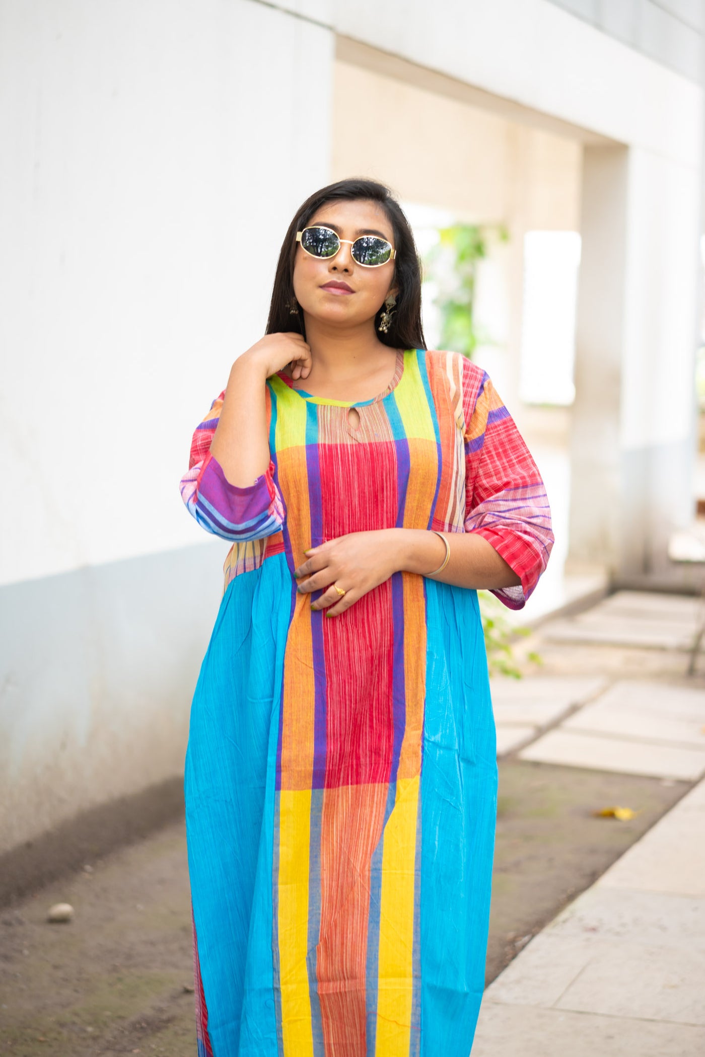 Rongmela Gamcha Cocoon Dress