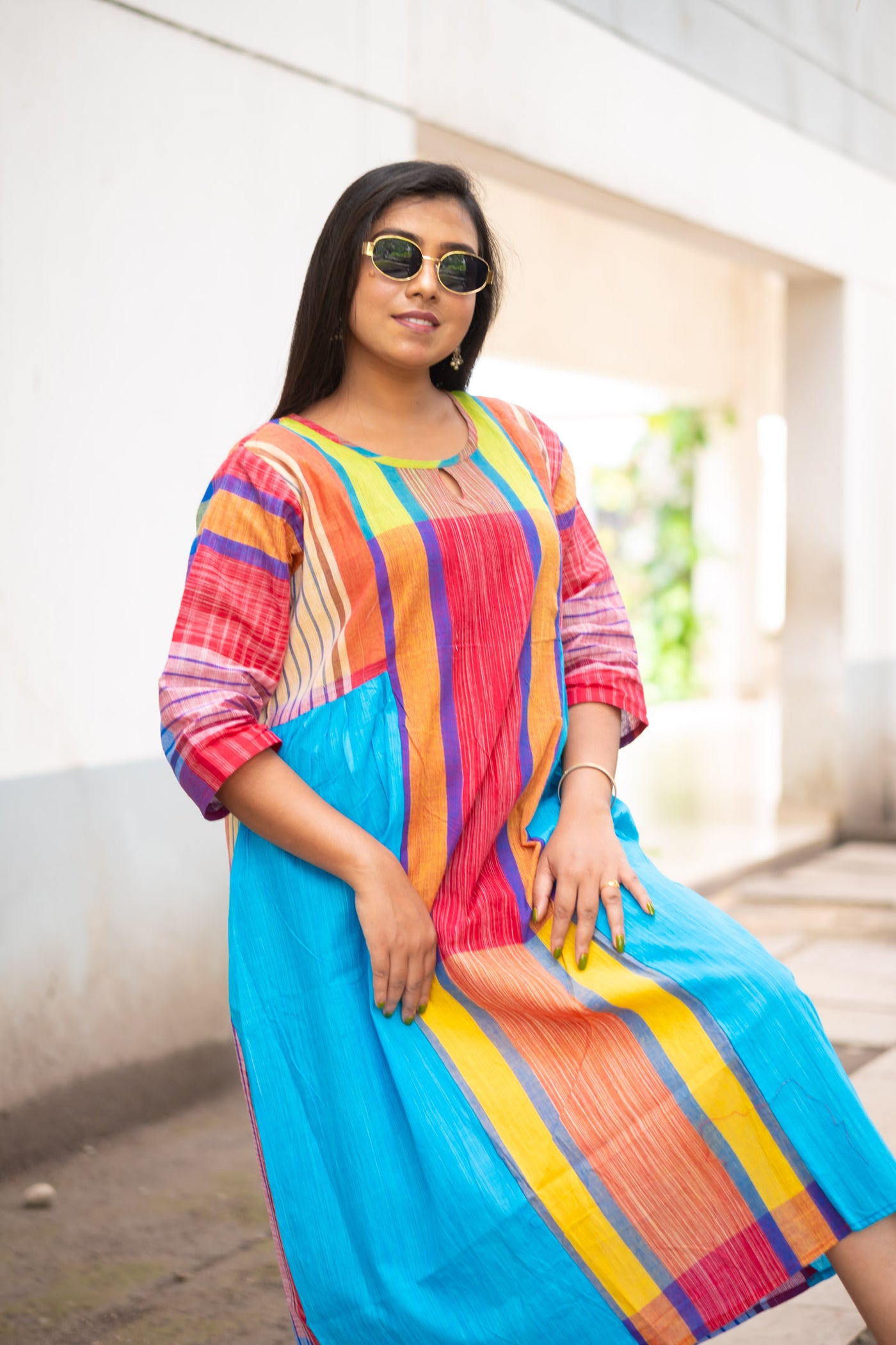 Rongmela Gamcha Cocoon Dress