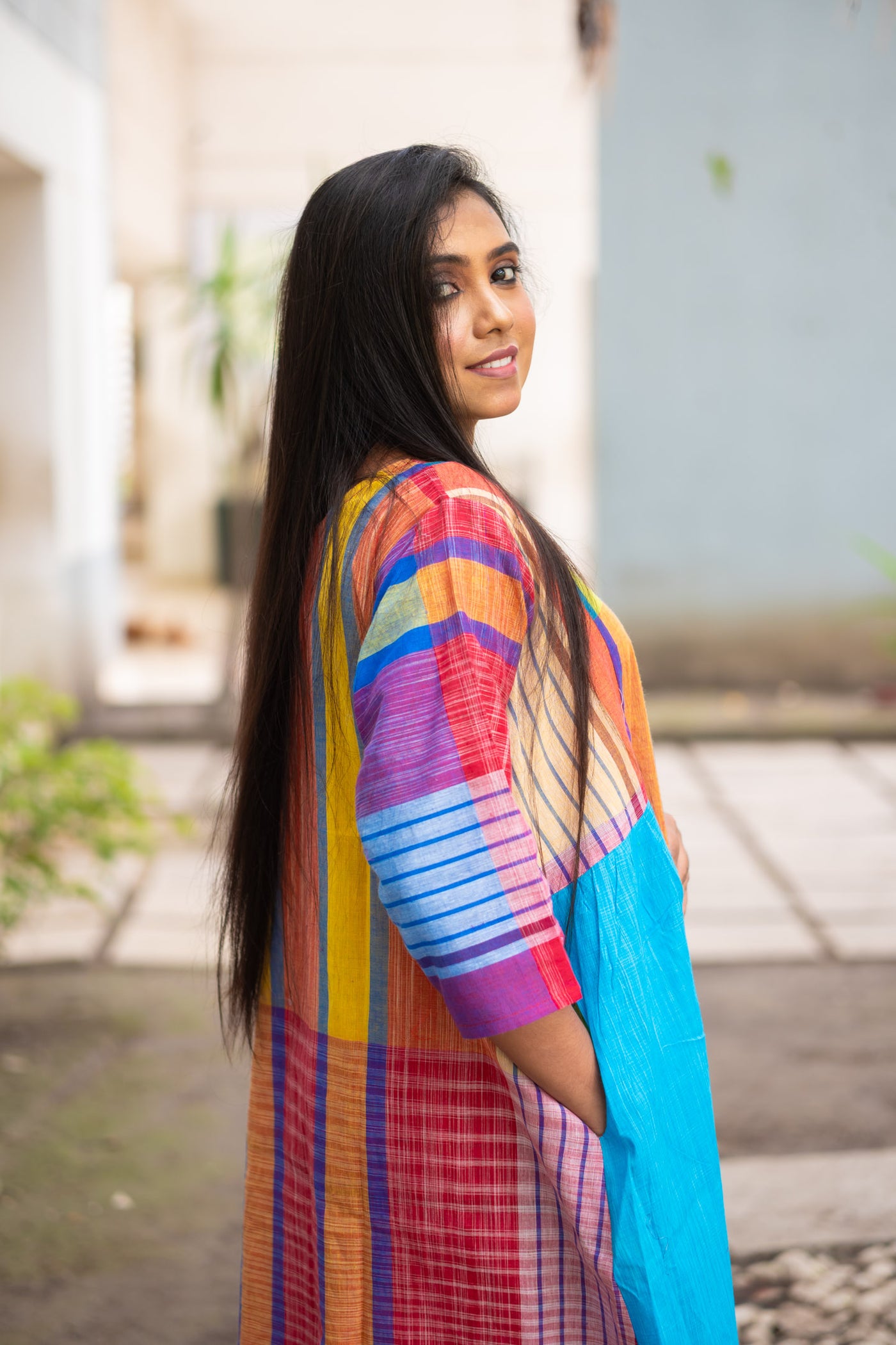 Rongmela Gamcha Cocoon Dress