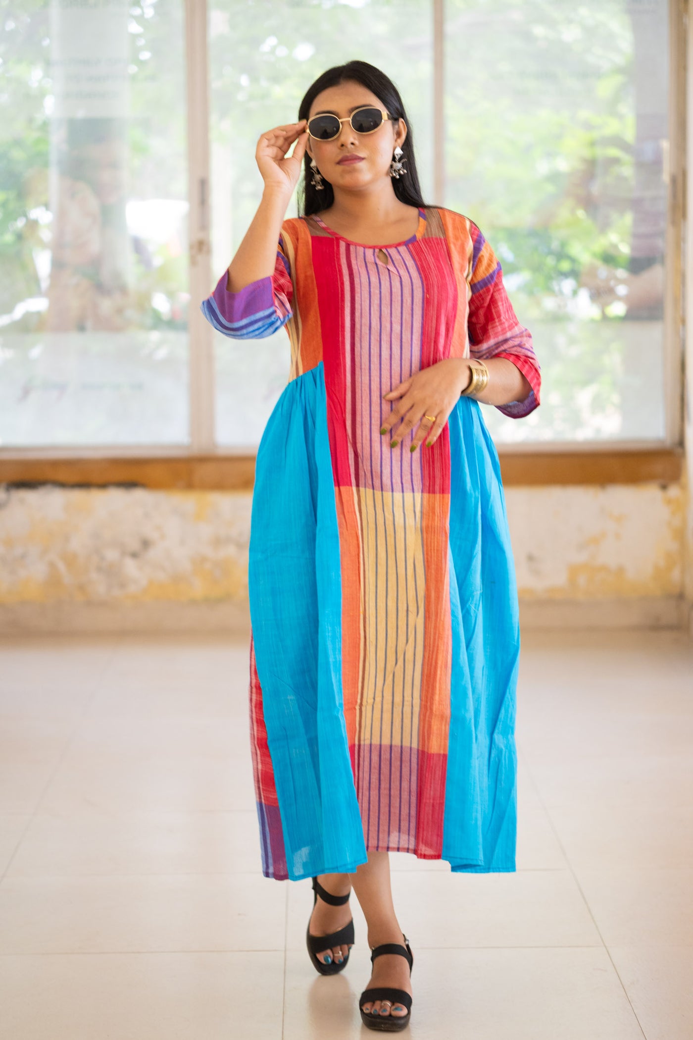 Neelambari Gamcha Dress