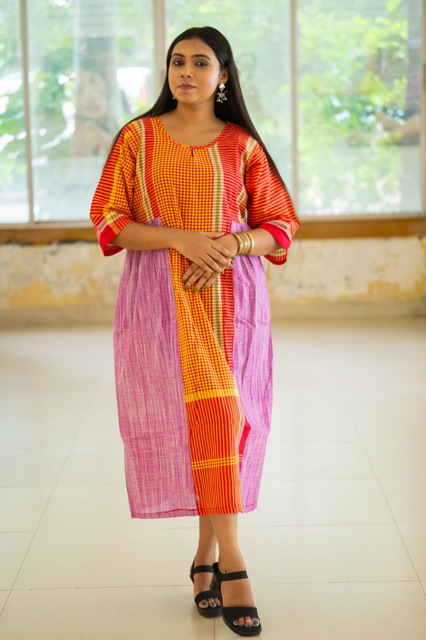 Golapi Gamcha Dress