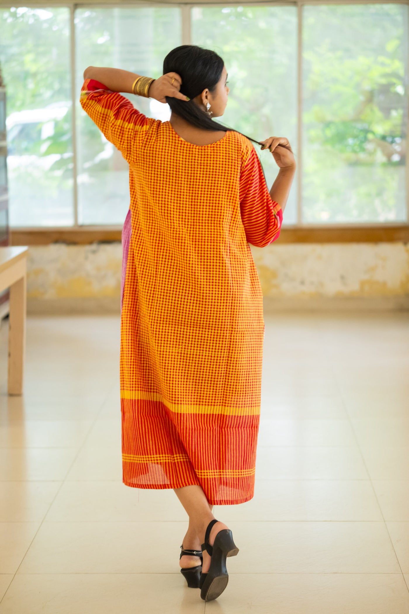Golapi Gamcha Dress