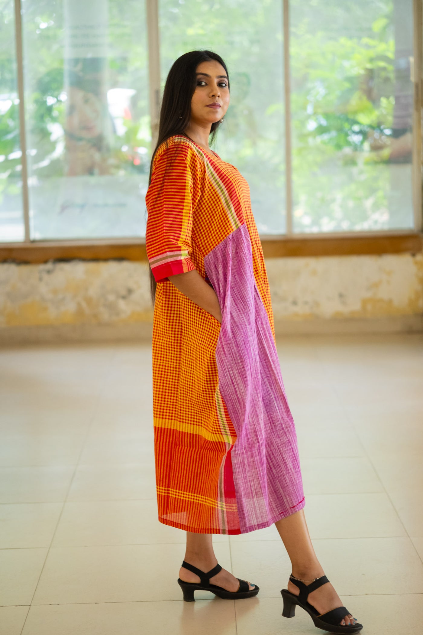 Golapi Gamcha Dress