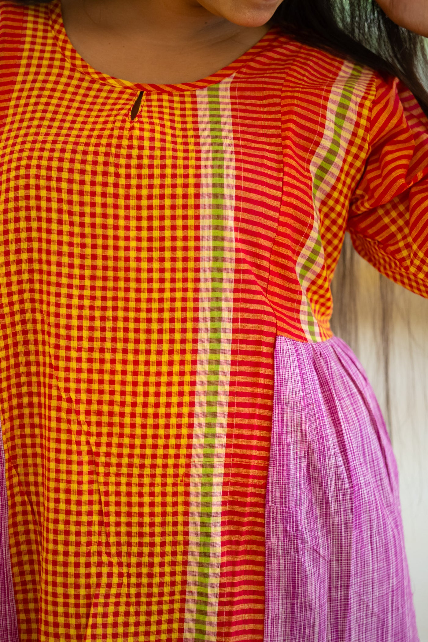 Golapi Gamcha Dress