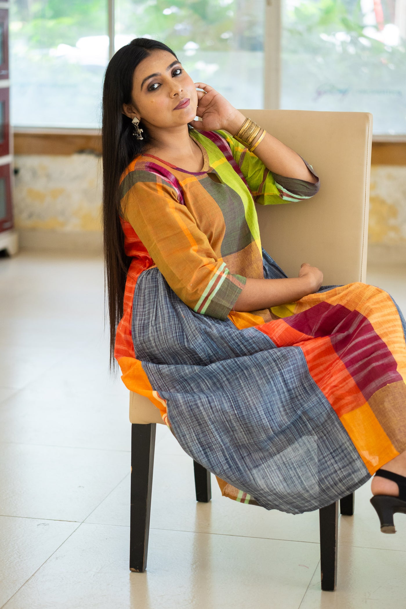 Meghla Gamcha Dress