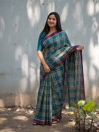 Neelambari Gamcha Saree