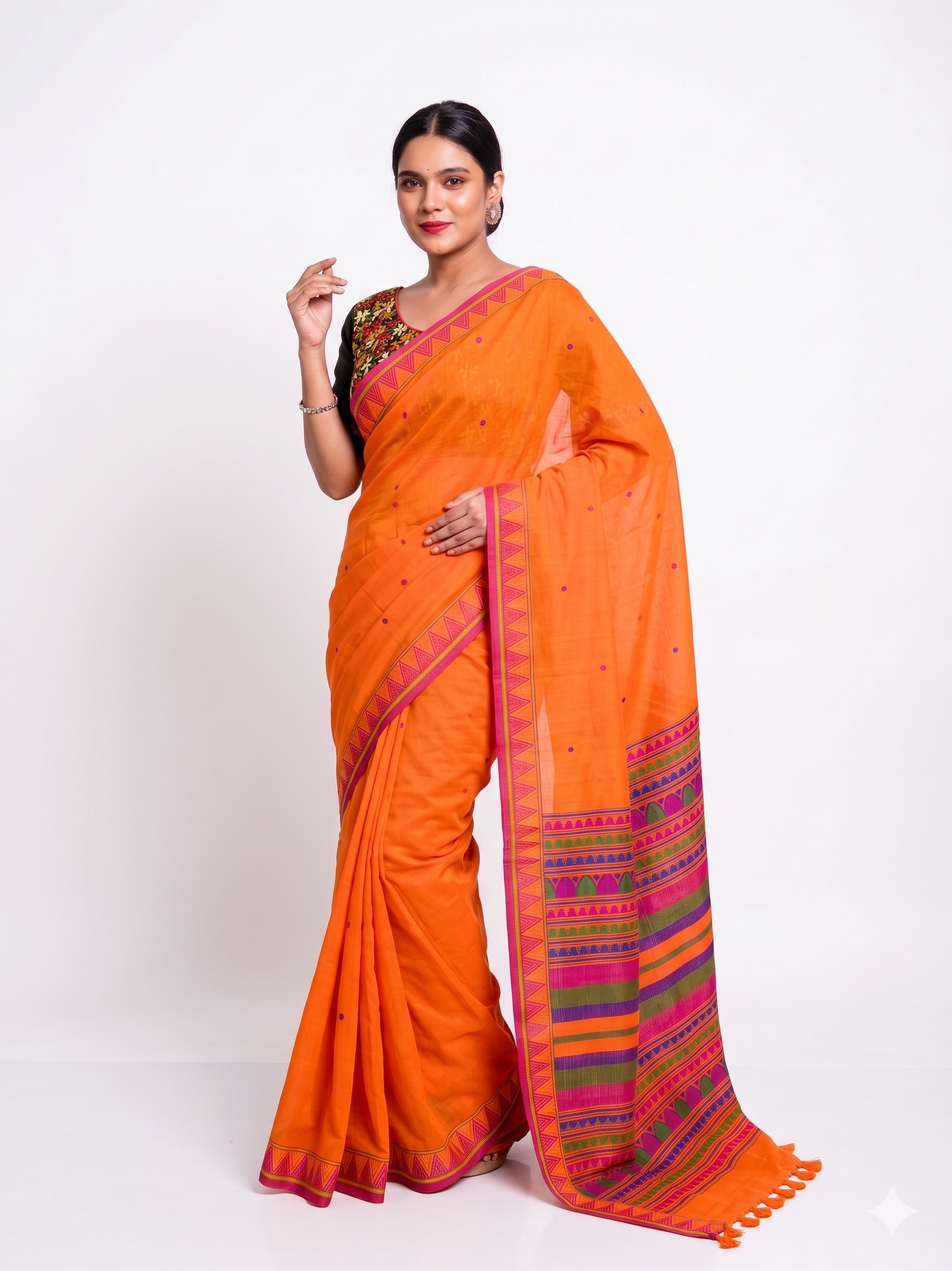 Fire  Dongria Saree - Uttariya