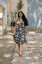 Ikkat zebra  Dress - Uttariya