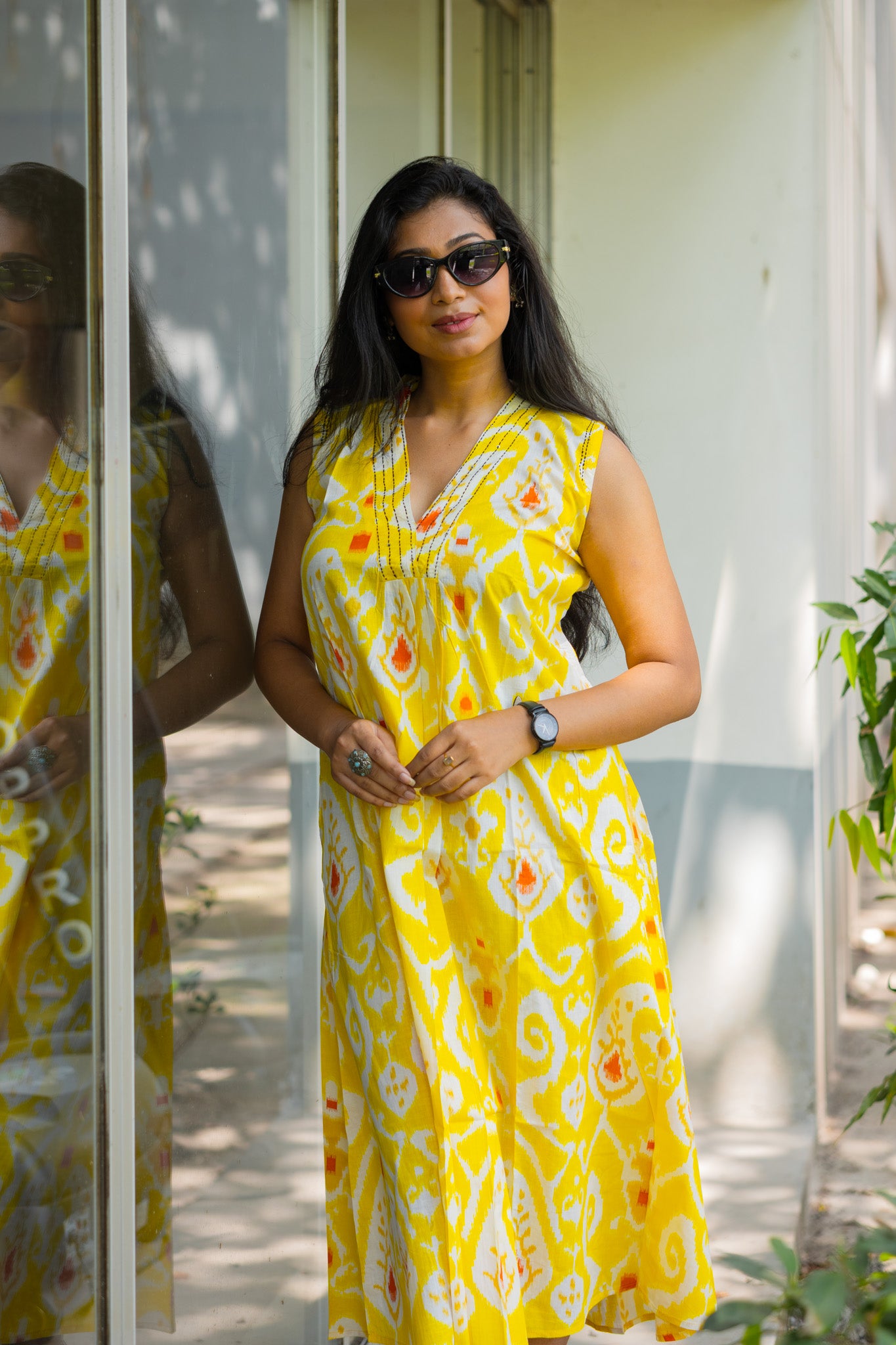 Ikkat Sunny Dress - Uttariya