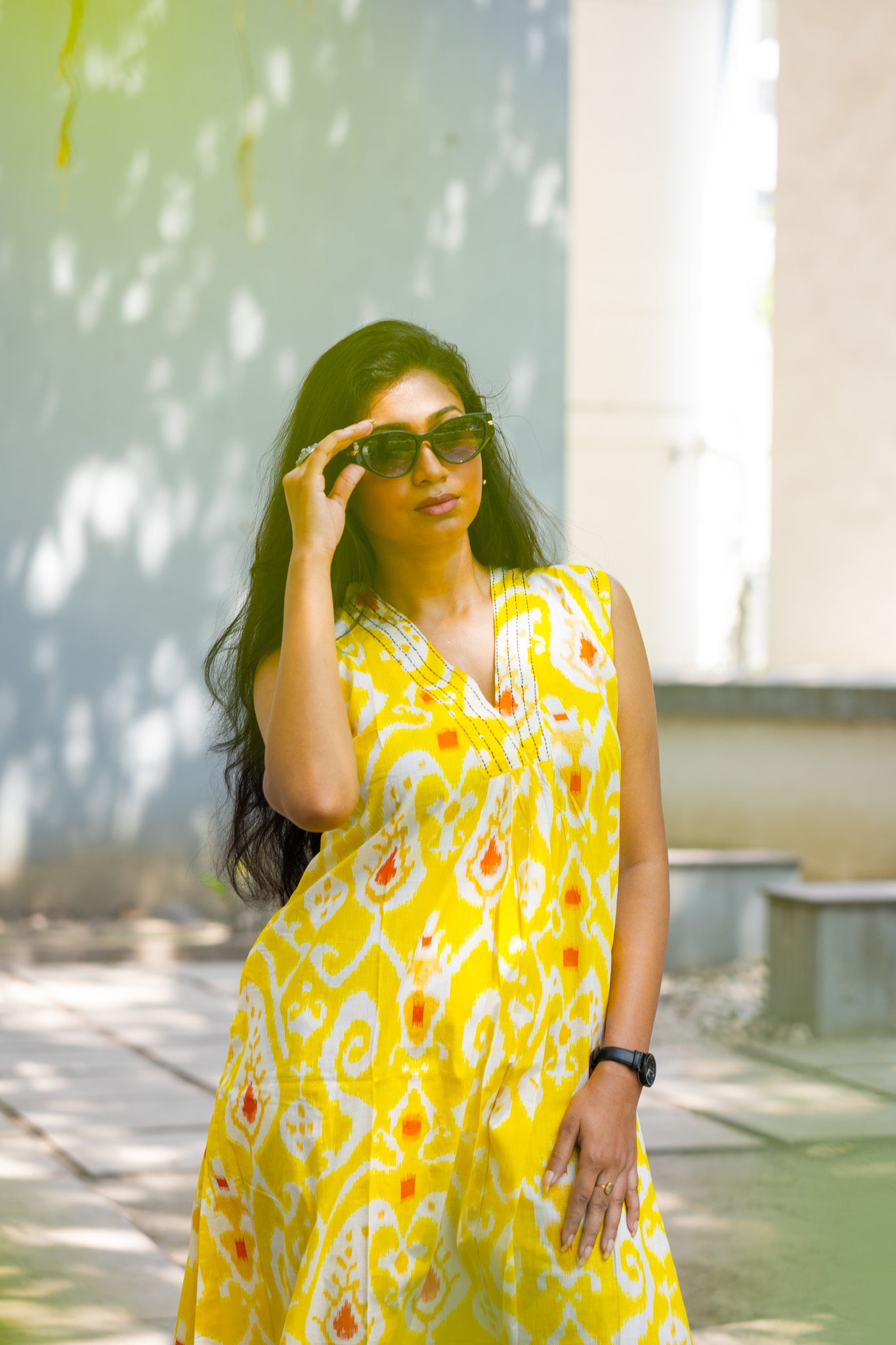 Ikkat Sunny Dress - Uttariya