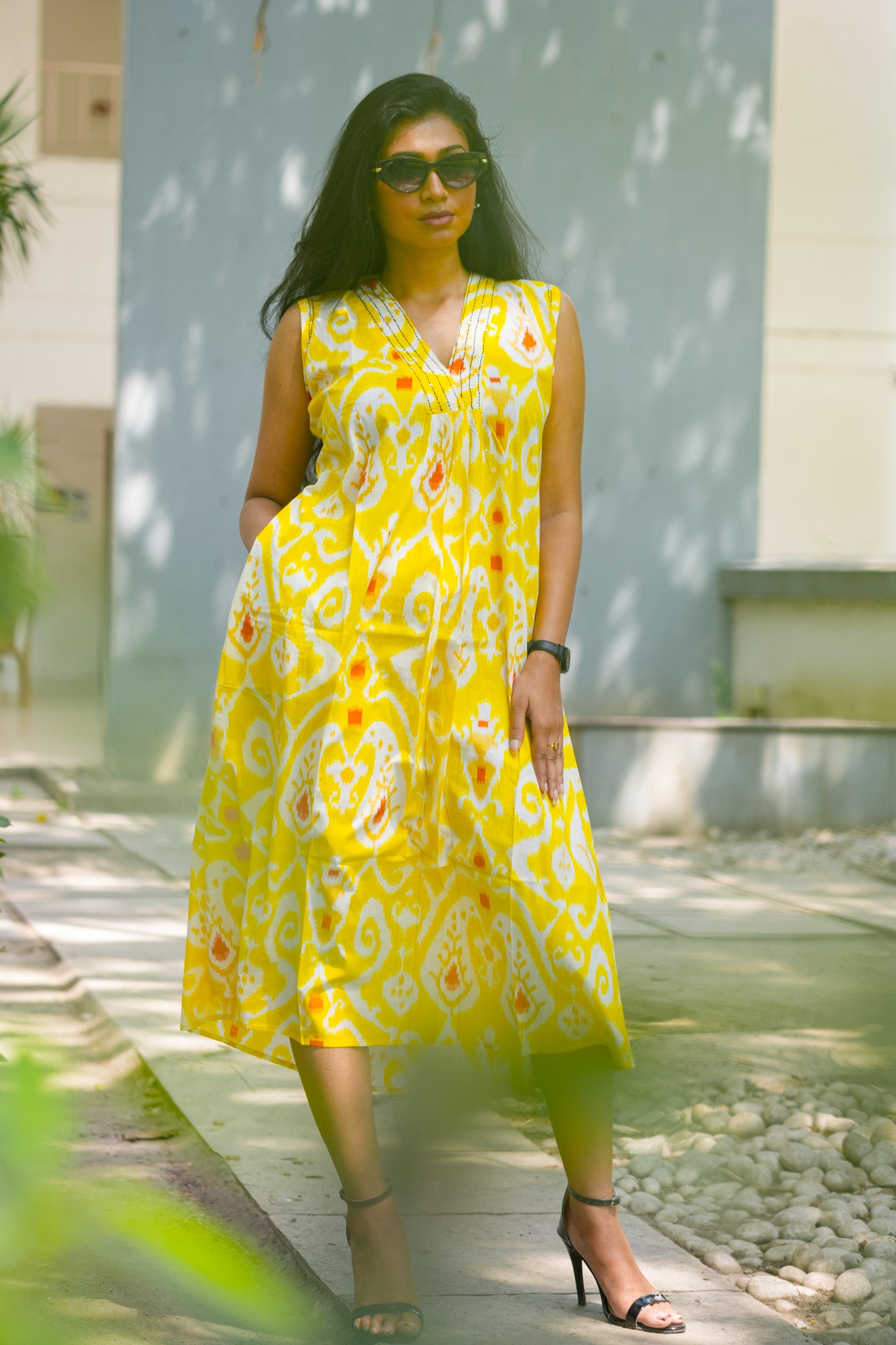 Ikkat Sunny Dress - Uttariya