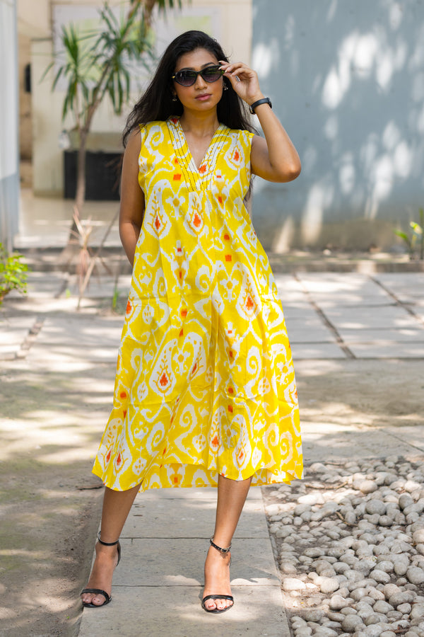 Ikkat Sunny Dress - Uttariya