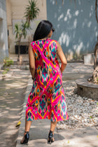Ikkat rose Dress - Uttariya
