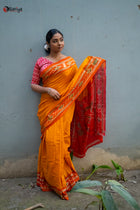 Gharana Ikkat saree - Uttariya