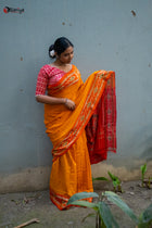 Gharana Ikkat saree - Uttariya