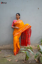 Gharana Ikkat saree - Uttariya