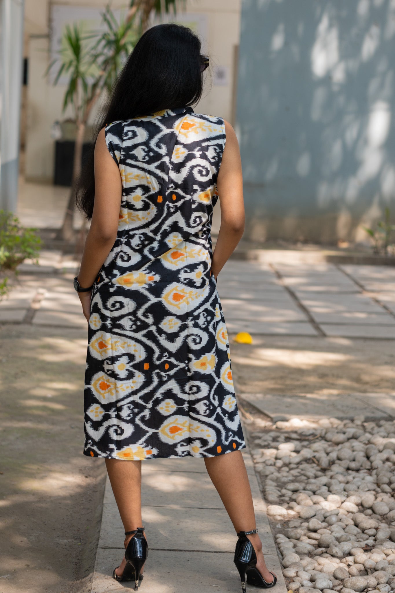Ikkat zebra  Dress - Uttariya
