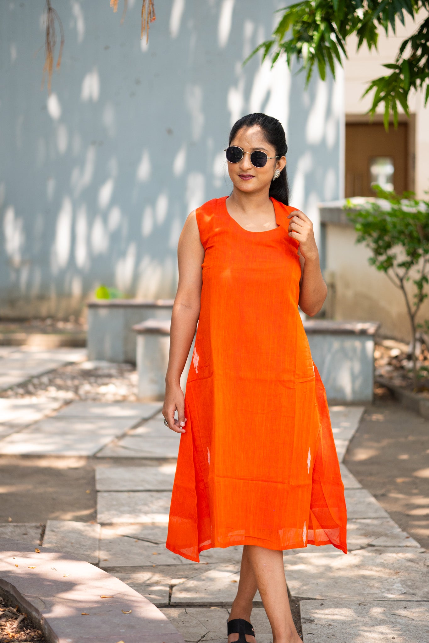 Alpona Soft Jamdani Dress - Uttariya