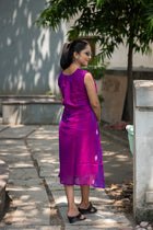 Meghdoot Cotton Jamdani Dress - Uttariya