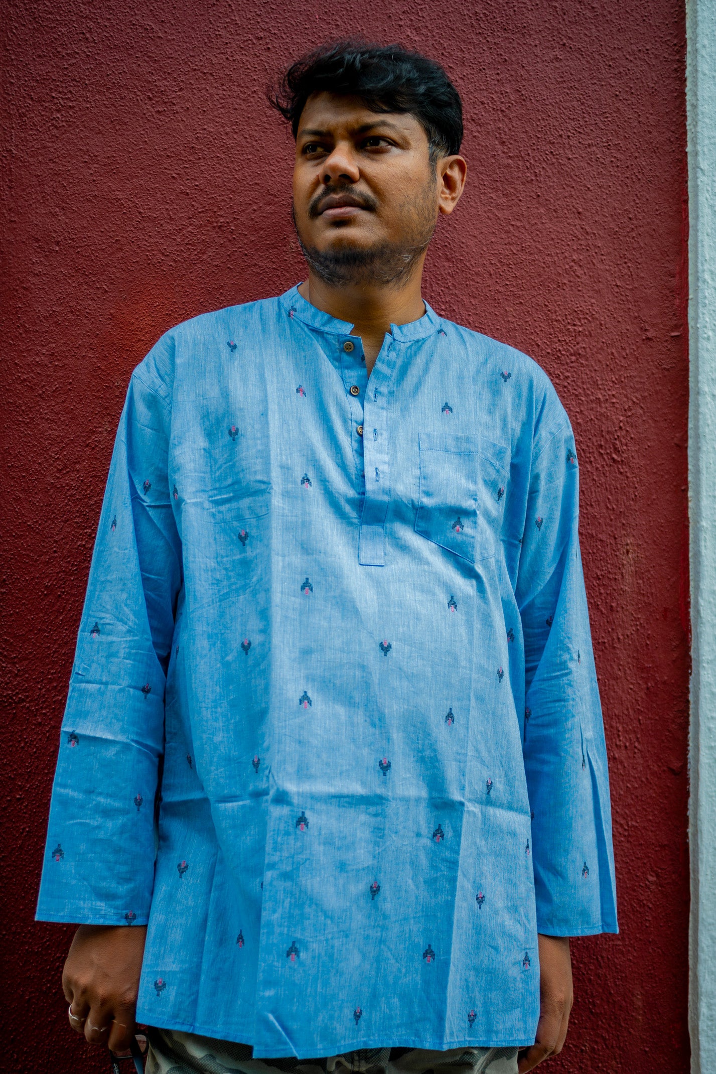 Cloud Jamdani Kurta