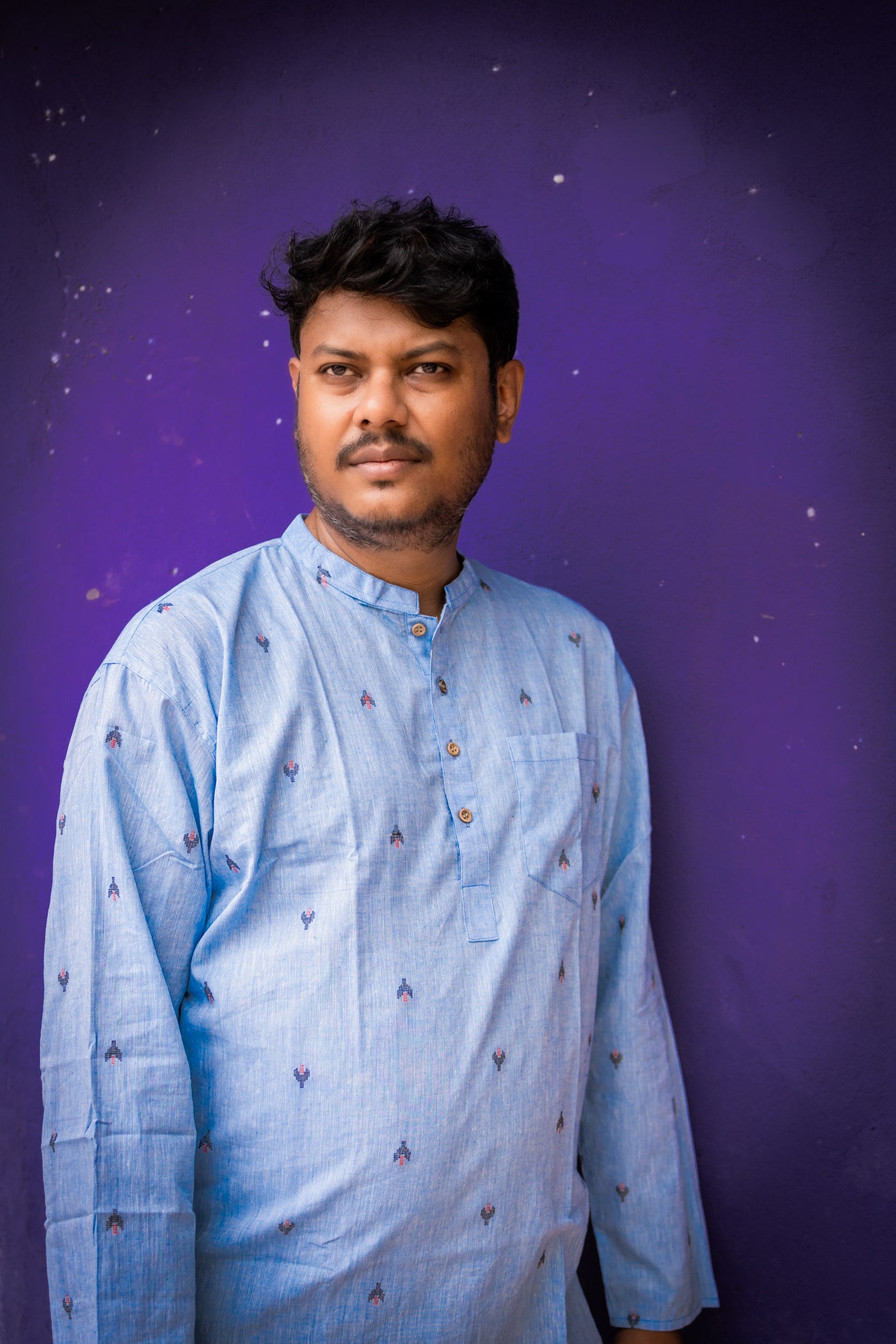 Cloud Jamdani Kurta