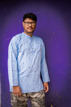 Cloud Jamdani Kurta
