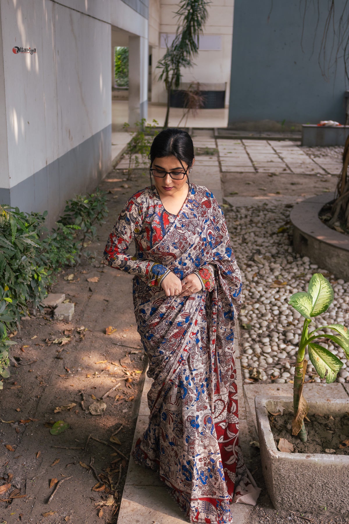 Raj Kahini Kalamkari Saree