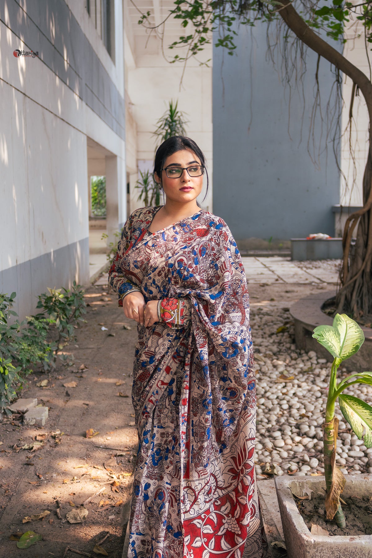 Raj Kahini Kalamkari Saree