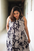Nrityo Hand Block Kalamkari Cotton Dress